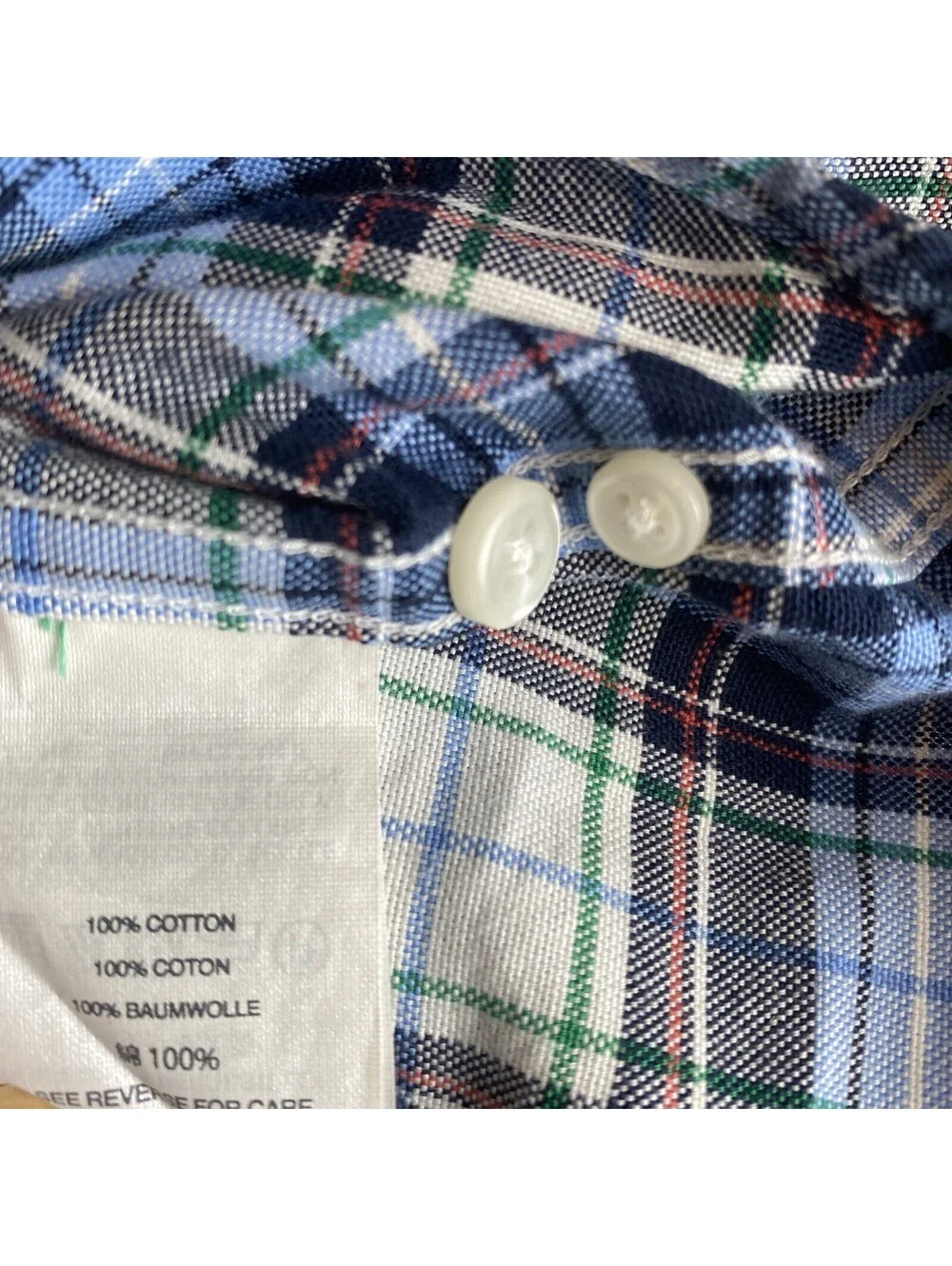 J. Crew Men’s Oxford Slim Fit Quality Woven Blue Checkered Button D Sz L Shirt